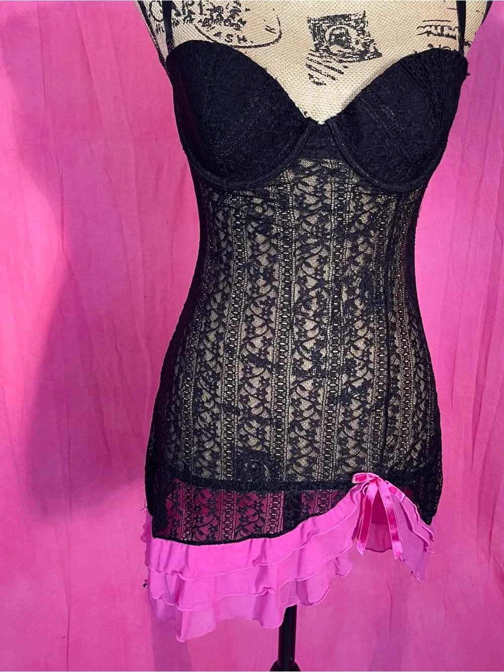 Y2K Native Intimates frilly lingerie dress 36C